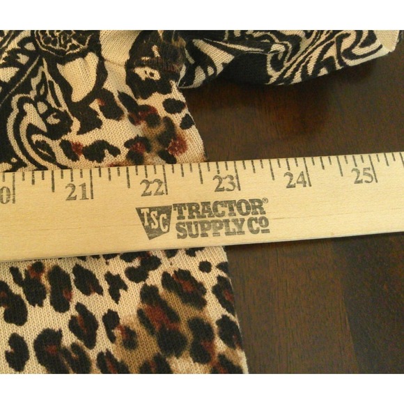 Nygard Womens 2X Animal Print Paisley Short‎ Sleeve Sweater Top Preppy Career - Picture 3 of 8